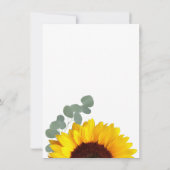 Invitations de douche nuptiale de tournesol Eucaly (Dos)