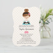 Invitations de douche nuptiale de Yoga Brunette (Debout devant)