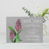 Invitations de douche nuptiale d'orchidées (Debout devant)