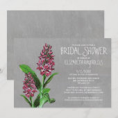 Invitations de douche nuptiale d'orchidées (Devant / Derrière)