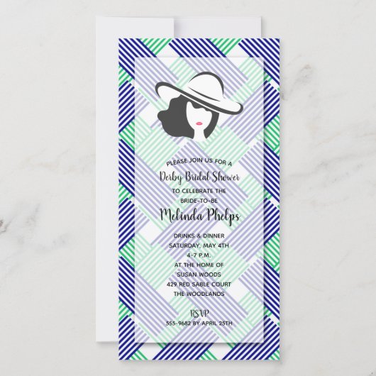 Invitations de douche nuptiale du grand Casquette (Devant)