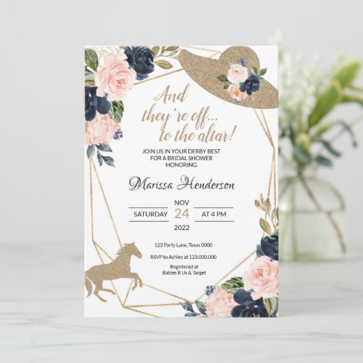 Invitations de douche nuptiale du Kentucky Derby (Debout devant)