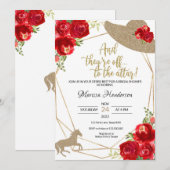 Invitations de douche nuptiale du Kentucky Derby (Devant / Derrière)