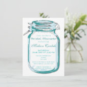 Invitations de douche nuptiale du pays Mason Jar t (Debout devant)