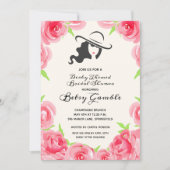 Invitations de douche nuptiale du Rose d'aquarelle (Devant)