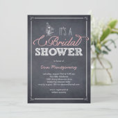 Invitations de douche nuptiale élégamment marquées (Debout devant)