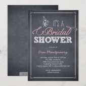 Invitations de douche nuptiale élégamment marquées (Devant / Derrière)