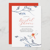 Invitations de douche nuptiale Élégante libellule  (Devant / Derrière)