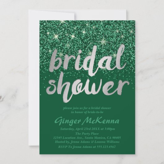 Invitations de douche nuptiale Emerald Parties sci (Devant)