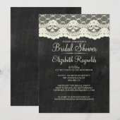 Invitations de douche nuptiale en ardoise (Devant / Derrière)