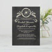 Invitations de douche nuptiale en ardoise occident (Debout devant)