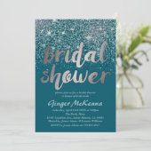 Invitations de douche nuptiale en argent et Partie (Debout devant)