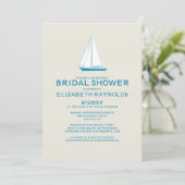 Invitations de douche nuptiale en bateau élégant (Debout devant)
