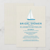 Invitations de douche nuptiale en bateau élégant (Devant / Derrière)