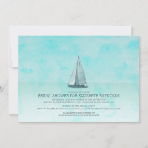 Invitations de douche nuptiale en bateau Whimsical