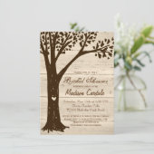 Invitations de douche nuptiale en bois ancien scul (Debout devant)