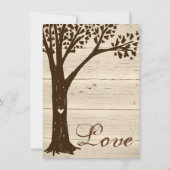 Invitations de douche nuptiale en bois ancien scul (Dos)