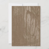 Invitations de douche nuptiale en bois de la grang (Dos)