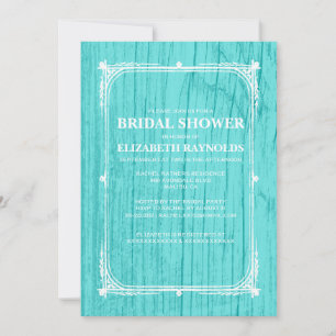Invitations de douche nuptiale en bois de la grang