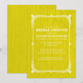Invitations de douche nuptiale en bois de l'Ouest (Devant / Derrière)
