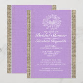 Invitations de douche nuptiale en dentelle Vintage (Devant / Derrière)
