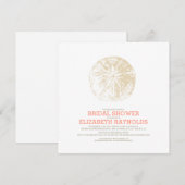 Invitations de douche nuptiale en dollars de sable (Devant / Derrière)