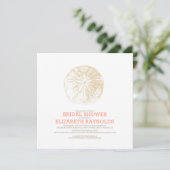 Invitations de douche nuptiale en dollars de sable (Debout devant)