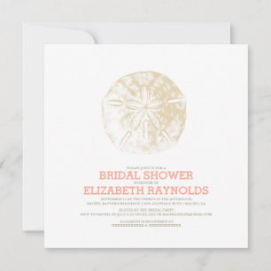 Invitations de douche nuptiale en dollars de sable