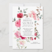 Invitations de douche nuptiale en fleurs (Devant)