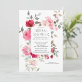 Invitations de douche nuptiale en fleurs (Debout devant)