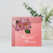 Invitations de douche nuptiale en fleurs de cerisi (Debout devant)