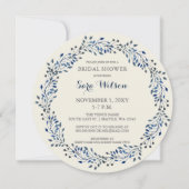 Invitations de douche nuptiale en ivoire et dans l (Devant)