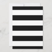 Invitations de douche nuptiale en noir et blanc (Dos)