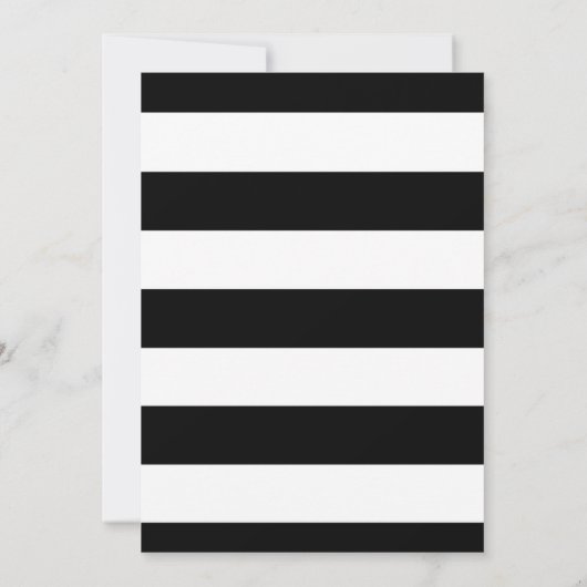 Invitations de douche nuptiale en noir et blanc (Dos)