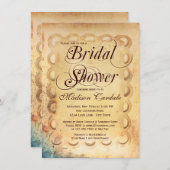 Invitations de douche nuptiale en papier Vintage r (Devant / Derrière)