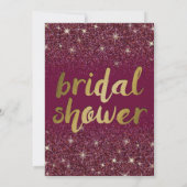 Invitations de douche nuptiale en rubis (Dos)