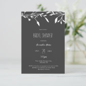 Invitations de douche nuptiale en tableau de couro (Debout devant)
