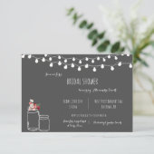 Invitations de douche nuptiale en tableau noir rus (Debout devant)
