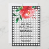 Invitations de douche nuptiale En vichy Derby (Devant)