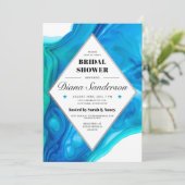 Invitations de douche nuptiale Ethereal Wave (Debout devant)