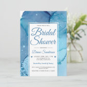 Invitations de douche nuptiale Ethereal Wave V07 (Debout devant)
