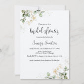Invitations de douche nuptiale Eucalyptus vertes (Devant)