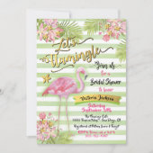 Invitations de douche nuptiale flamingle (Devant)