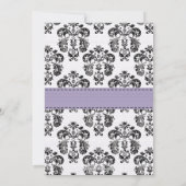 Invitations de douche nuptiale Fleur de Lis Or vio (Dos)
