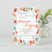 Invitations de douche nuptiale fleurie printemps é (Debout devant)