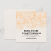 Invitations de douche nuptiale Fleurs de Pêche (Devant / Derrière)