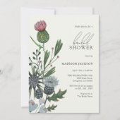Invitations de douche nuptiale fleurs sauvages (Devant)