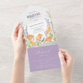 Invitations de douche nuptiale Fleurs sauvages d'a (Déchirure)