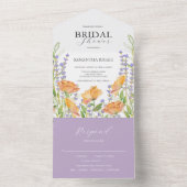 Invitations de douche nuptiale Fleurs sauvages d'a (À l'intérieur)