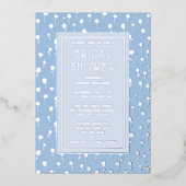 Invitations de douche nuptiale Floral Soft Blue Fo (Recto)